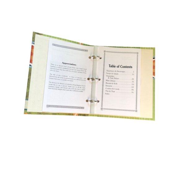 A Taste Of Heaven Cookbook Binder Lakeshore Road Baptist Church Recipes Communit - Picture 4 of 5